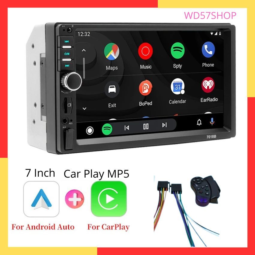 Tape Mobil Bluetooth Head Unit Android 7 Inch Mp5 Player Android Auto Carplay HD Touch Screen