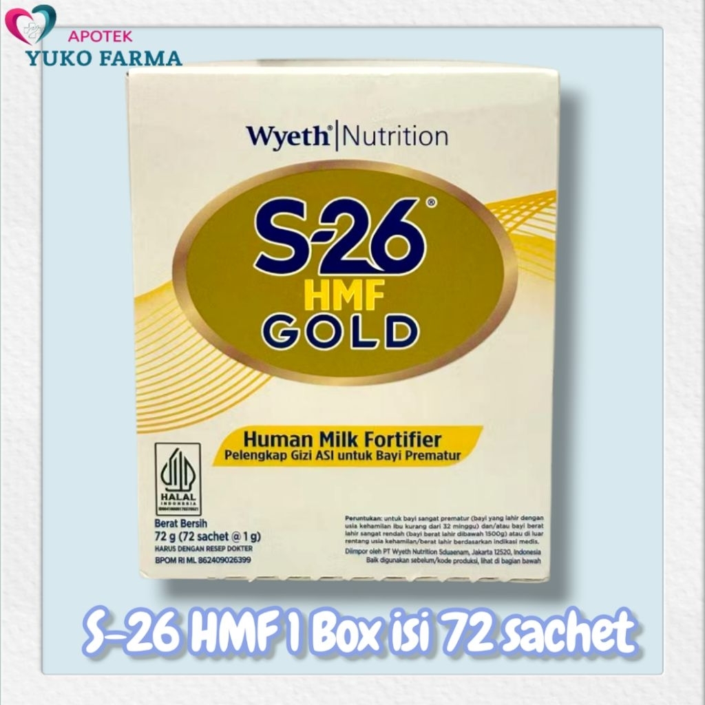 S-26 Gold HMF 1 Box isi 72 sachet