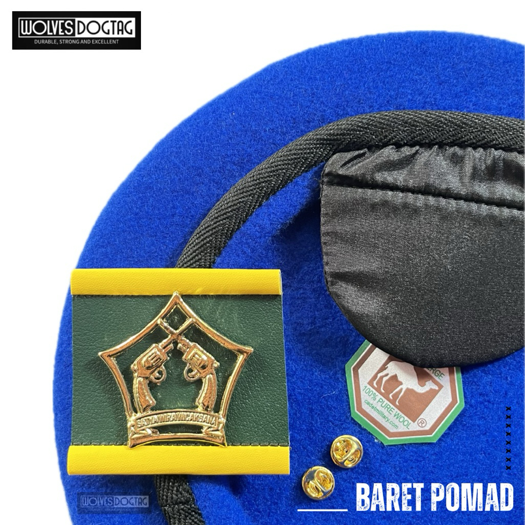 Baret POM AD / baret Polisi militer angkatan darat PM / baret camel pomad / baret tni AD / topi PM /