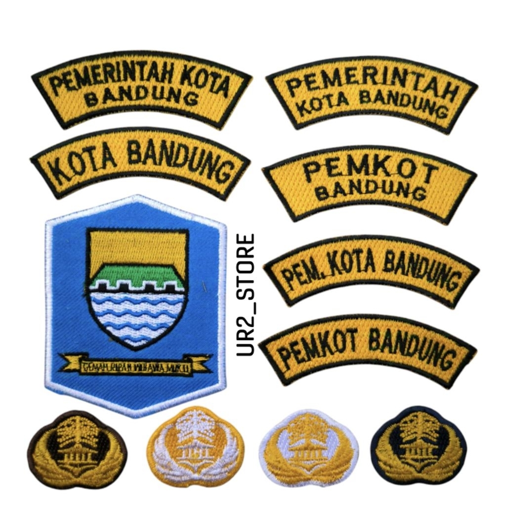 BORDIR BADGE EMBLEM ATRIBUT ASN PNS LOGO KOTA BANDUNG