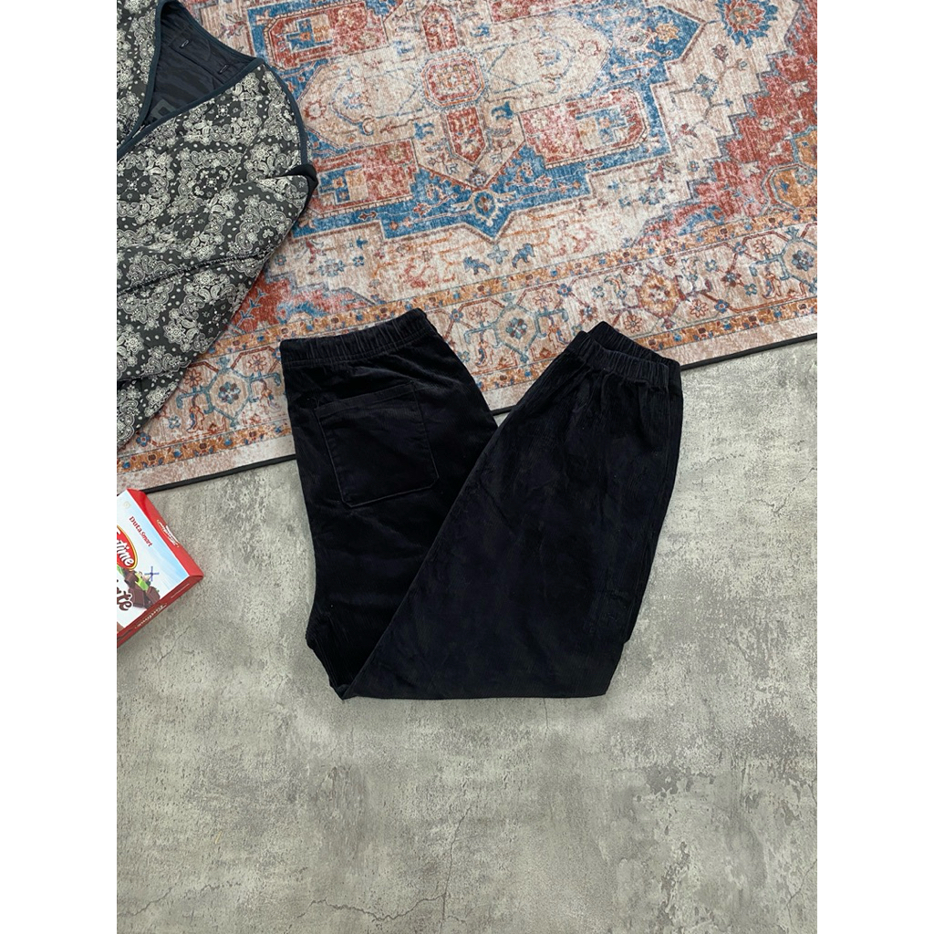 CORDUROY PANTS RELAXED SPAO BASIC BLACK