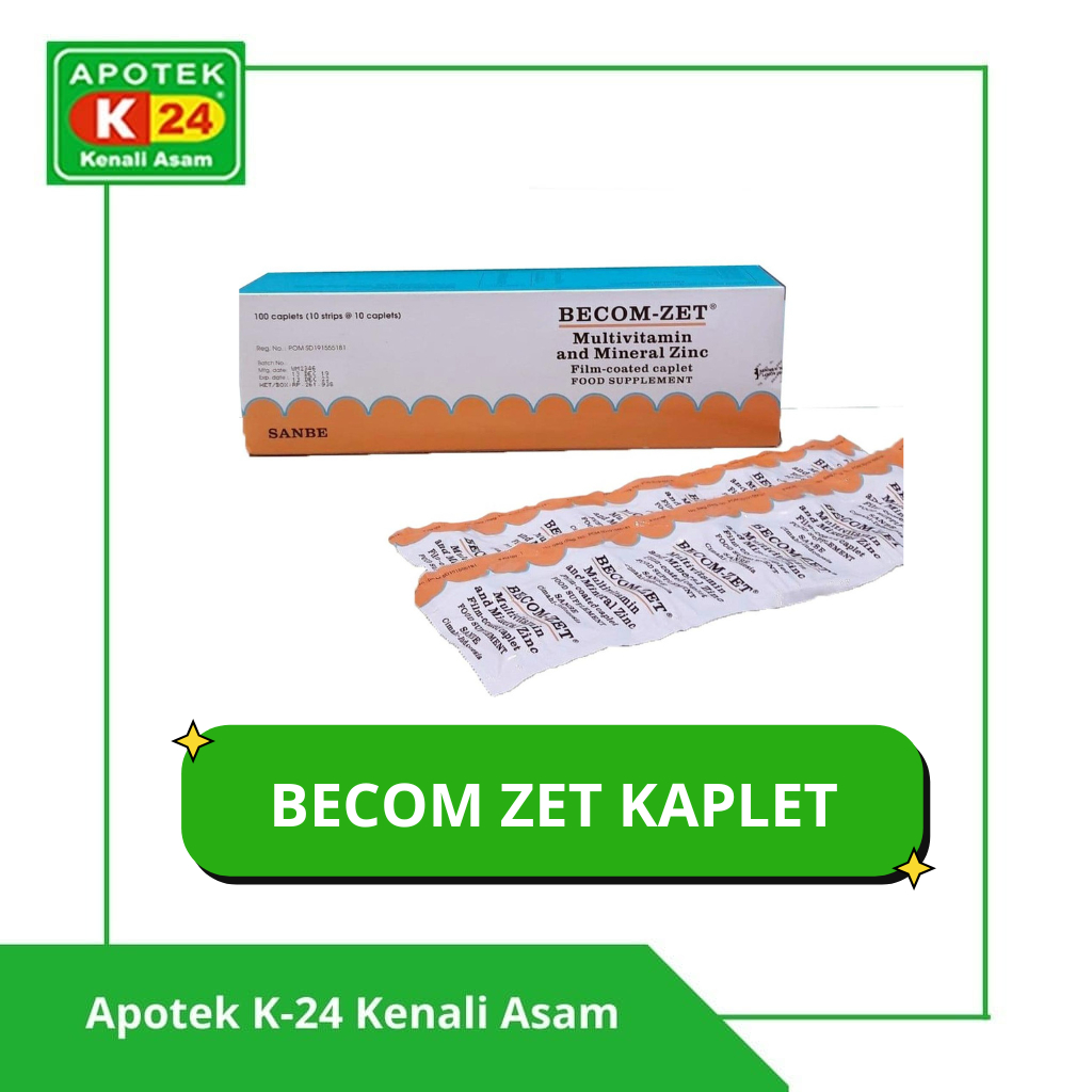 Becom Zet – Suplemen Multivitamin & Mineral untuk Stamina & Daya Tahan Tubuh