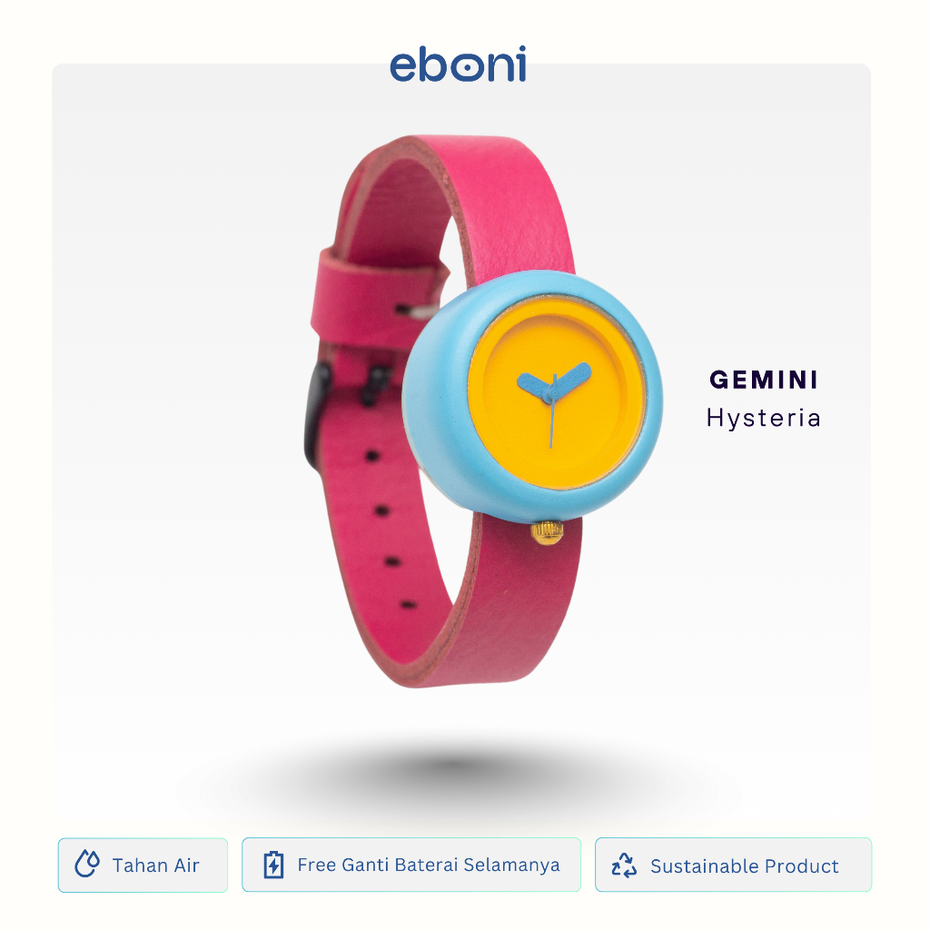 Eboni Jam Tangan Kayu Gemini - Hysteria