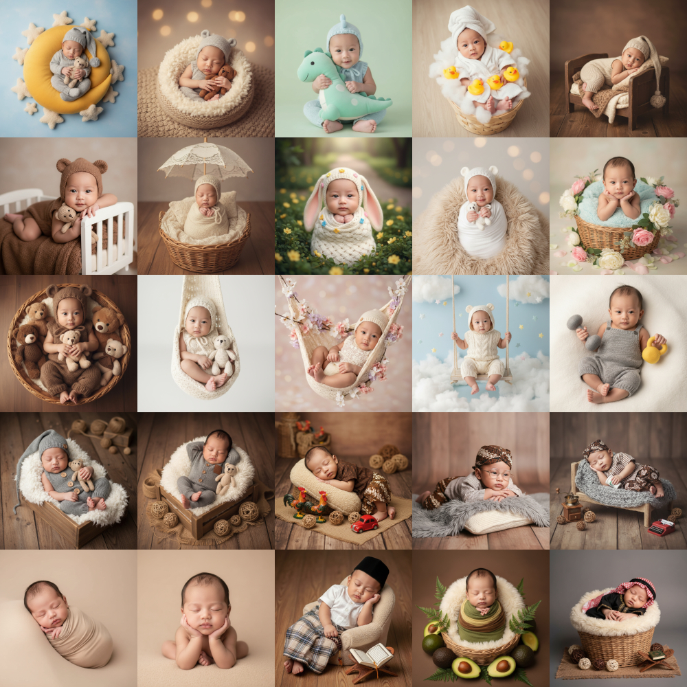 (BELI 3 Dapat 6) Edit Foto Bayi Newborn Bayi Baru Lahir & Papan Nama (SEHARI JADI)