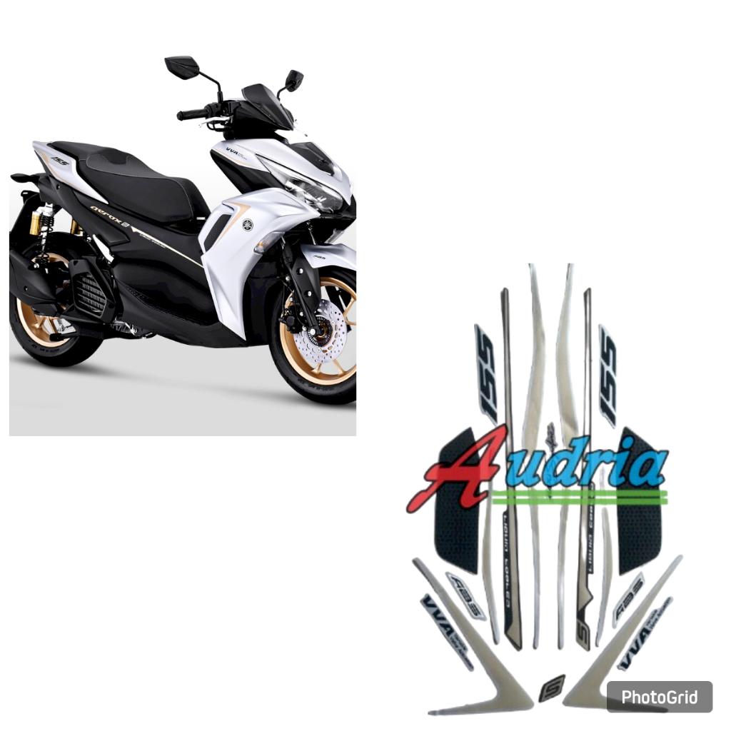 Striping Sticker Motor Yamaha aerox vva 155 s 2021 abs silver