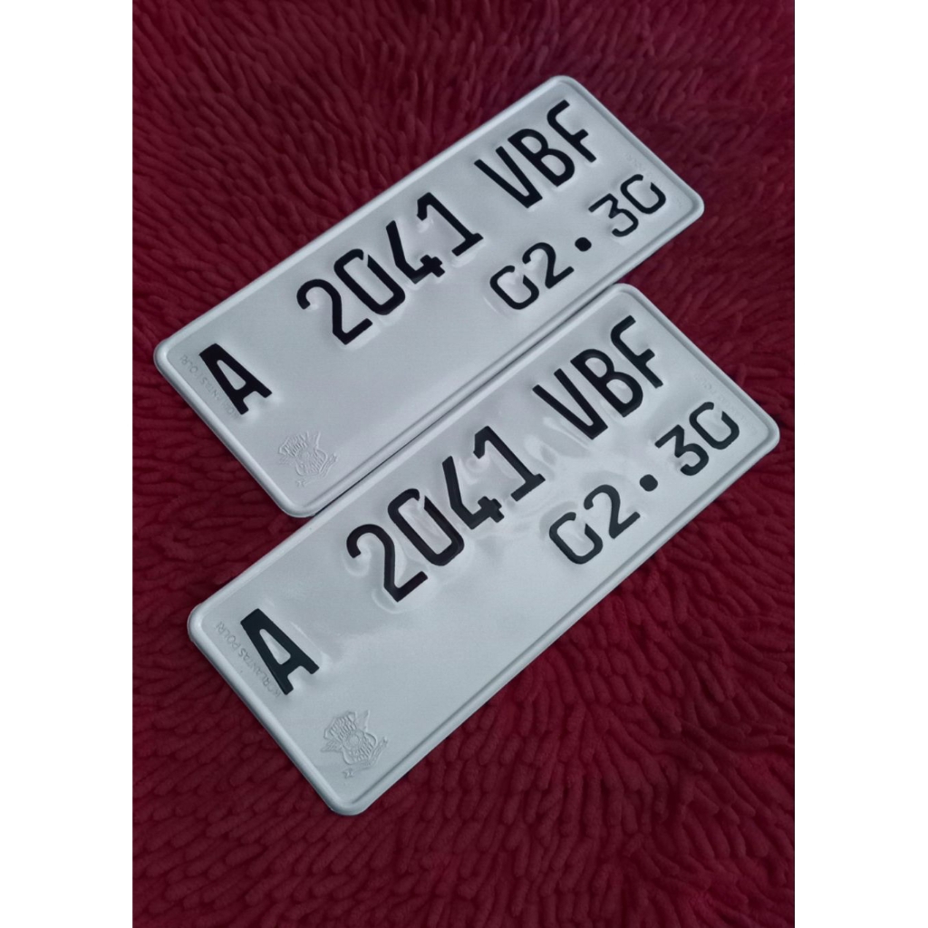 Plat Nomor Motor Font Baru