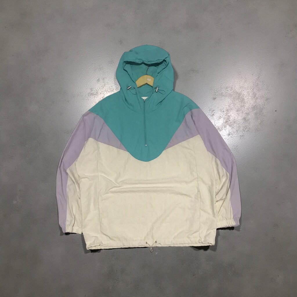 Windbreaker colorblock thrift jacket