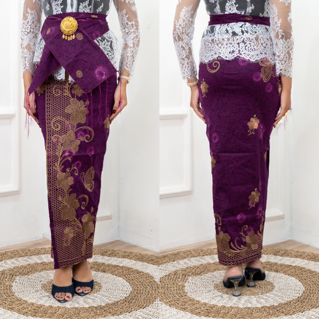 Kamen Jadi Jumputan Bordir Set Selendang