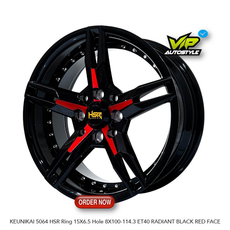 Velg Mobil Murah KEUNIKAI Ring 15 R15 Red untuk Jazz Agya Ayla Calya Sigra Datsun Go Brio Datsun Go