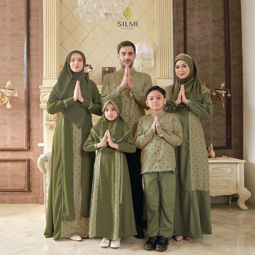 AZURA FAMILY SERIES GOLDEN LEAF ORI BY SILMI FASHION KOKO KEMEJA PRIA LENGAN PANJANG ATASAN LAKI LAK