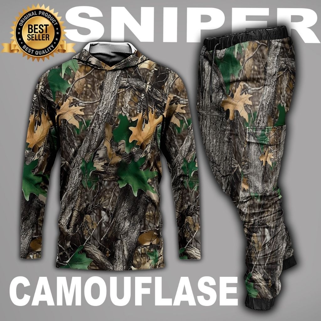 setelan baju camo berburu/1 set pakaian camo/set Jersey camo berburu