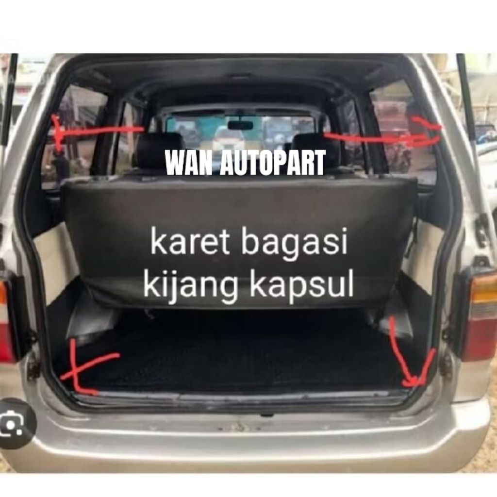KARET PINTU BAGASI MOBIL KIJANG KAPSUL/LSX,LGX,SGX,SSX,LX,SX,KRISTA.