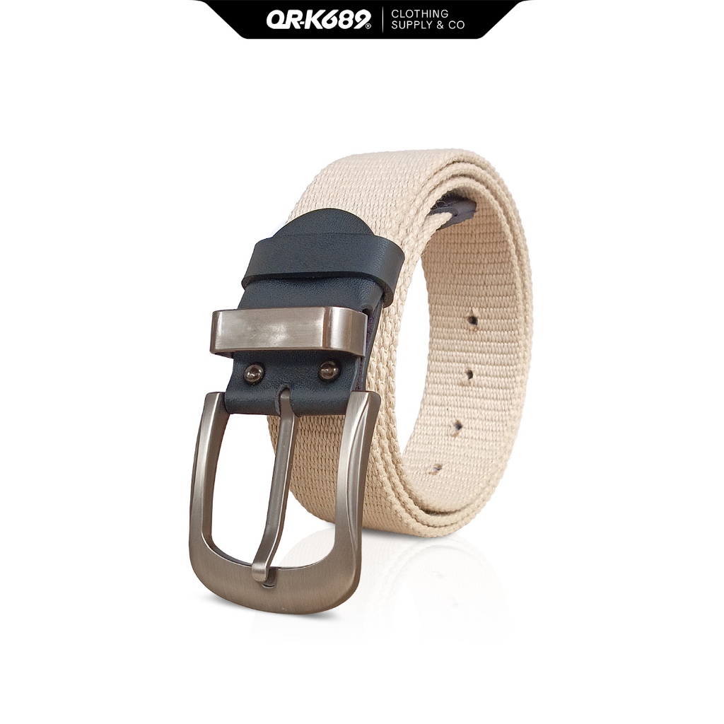 ORK689 Ikat Pinggang Canvas Pria Gesper Exclusive Distro Valhalla Dark Brown