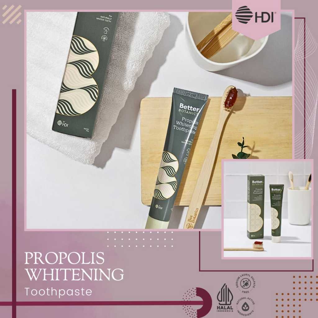 HDI Pasta Gigi • Better Botanics Propolis Whitening Toothpaste ( Original By HDI )