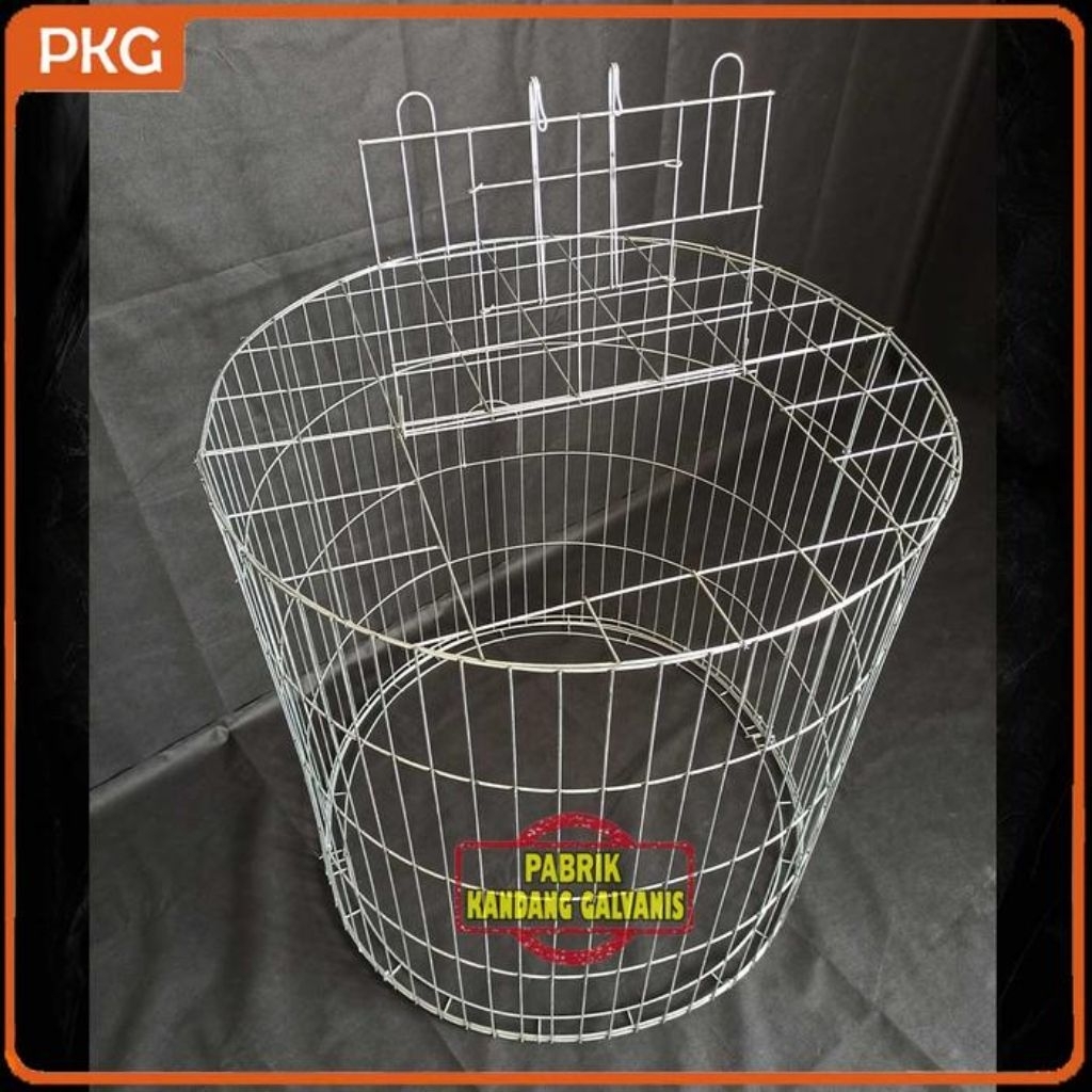 Kandang Bulat Besi Galvanis Anti Karat Untuk Ayam Jago Bangkok | Kurungan Lipat Lingkaran Bisa Bongk