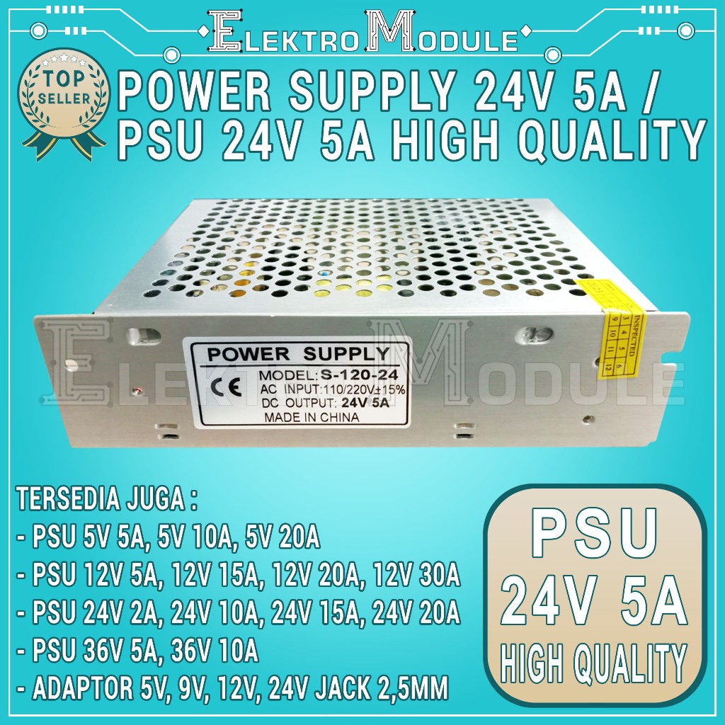 Power Supply 24V 5A Trafo Power Supply 24V 5A PSU 24V 5A Trafo Adaptor Power Supply 24V 5A Switching