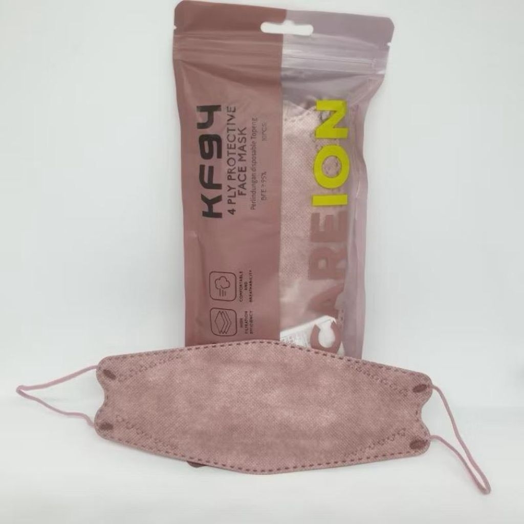 Masker Kf94 Careion Warna Shrimpink Isi 10 Pcs Earloop