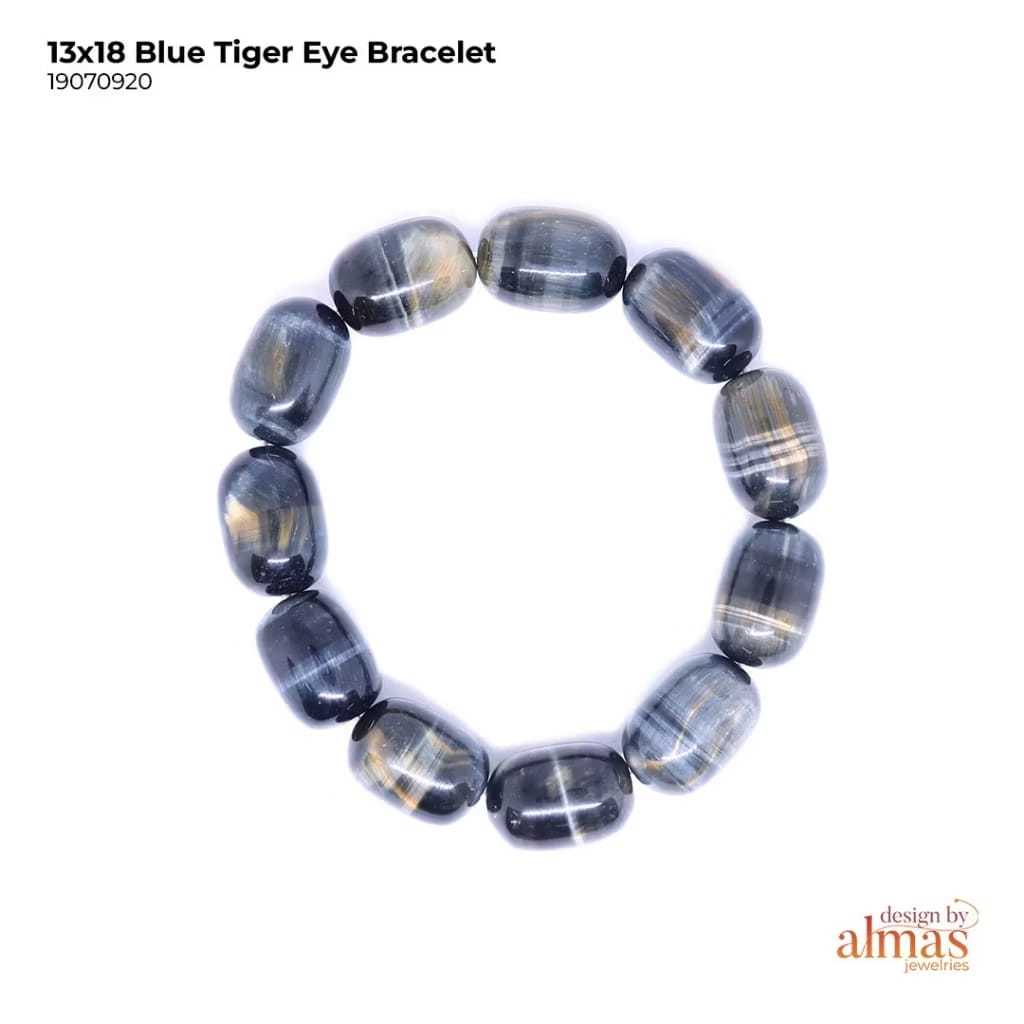 Blue Tiger Eye Bracelet Natural Stone | Gelang Blue Tiger Eye