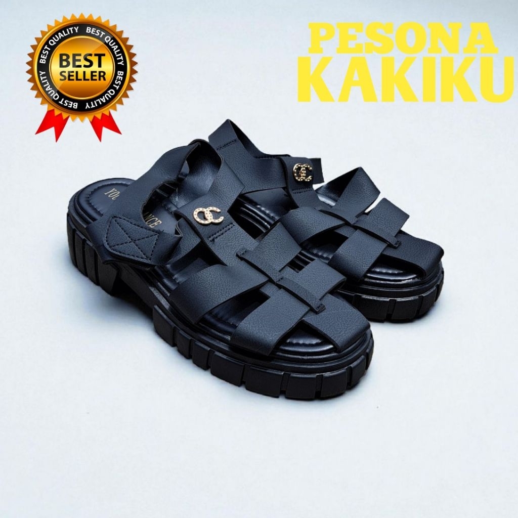 Sandal Karet Jelly Wanita Platform Import Youth Balance Hak Tinggi 1966-1