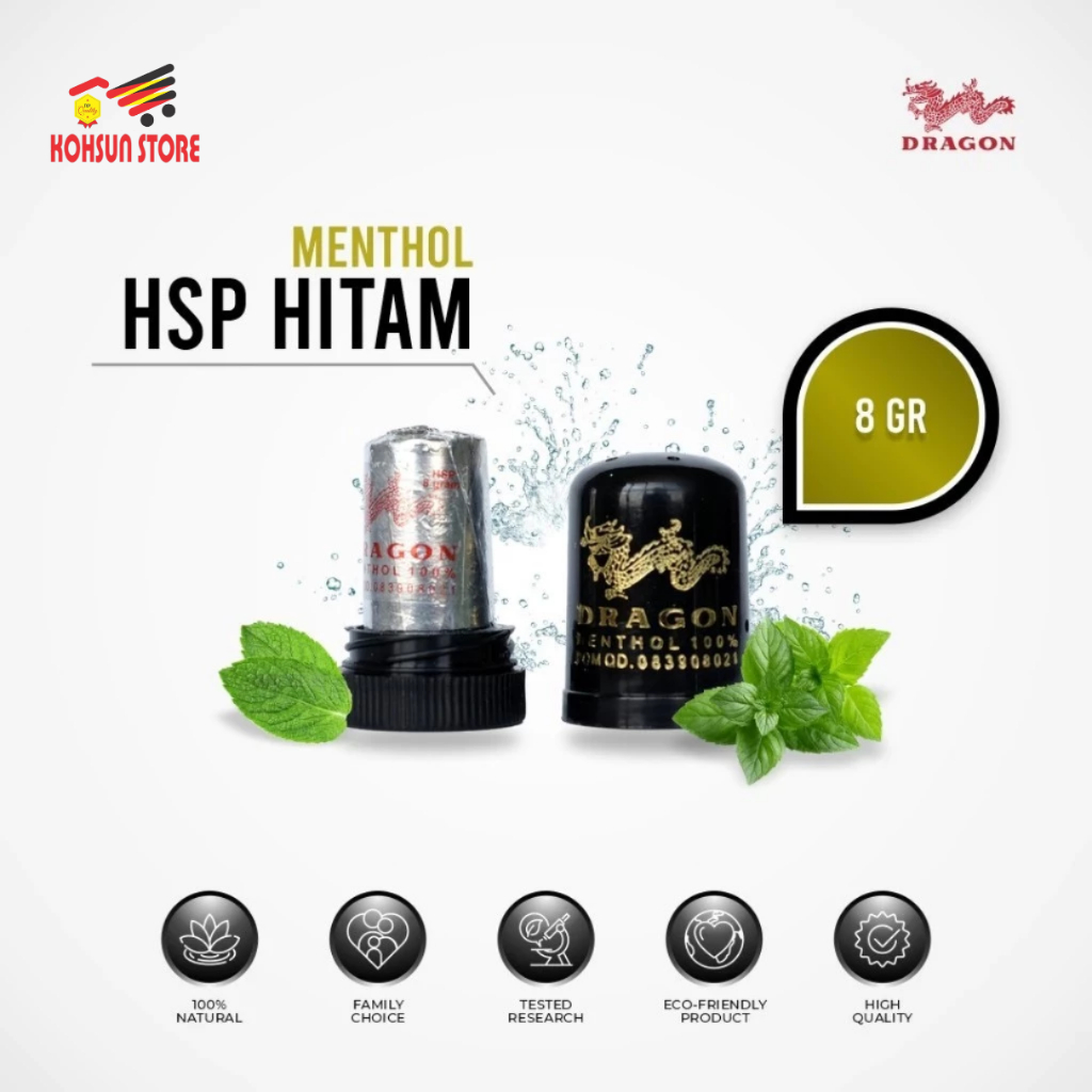 Dragon Menthol Hitam HSP 8 gr | Mentol Gosok