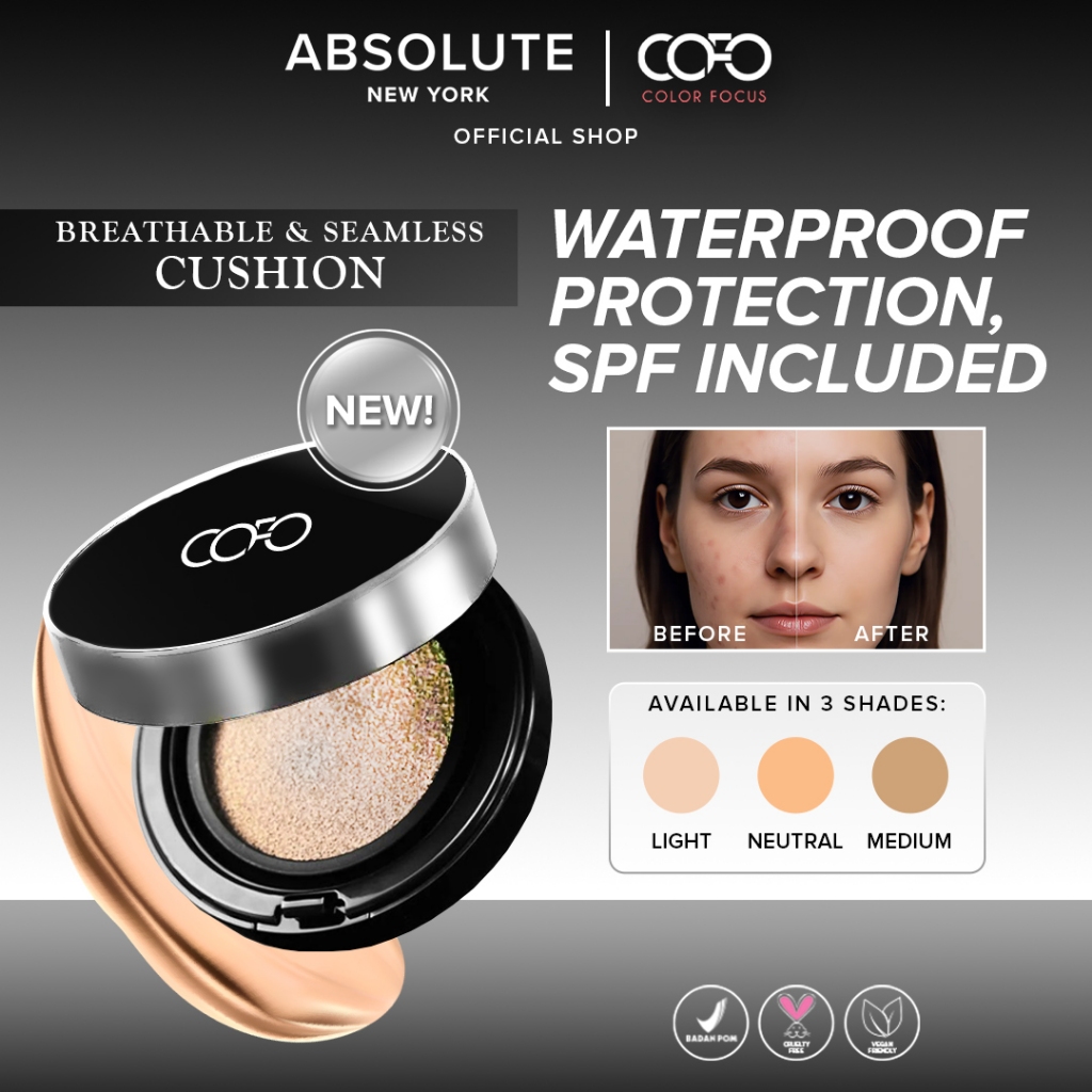 Absolute New York x COFO Breathbale & Seamless Cushion with SPF 35