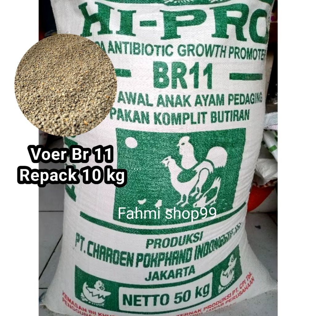 pakan ayam pedaging BR 11 HI-PRO pakan unggas repack 10 kg