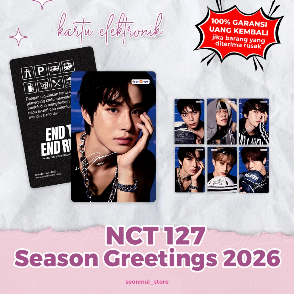 KARTU ELEKTRONIK NCT127 SEASONS GREETING 2026 / EMONEY BRIZZI FLAZZ TAPCASH / ELECTRONIC CARD NCT 12