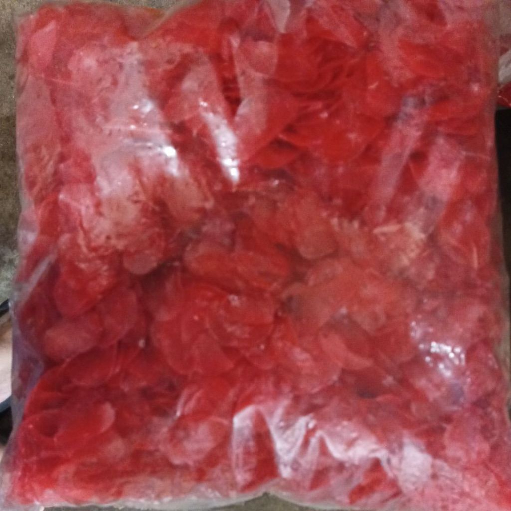 Kerupuk merah asli Medan 5 Kg / Kerupuk Soto Padang / Kerupuk Pecal