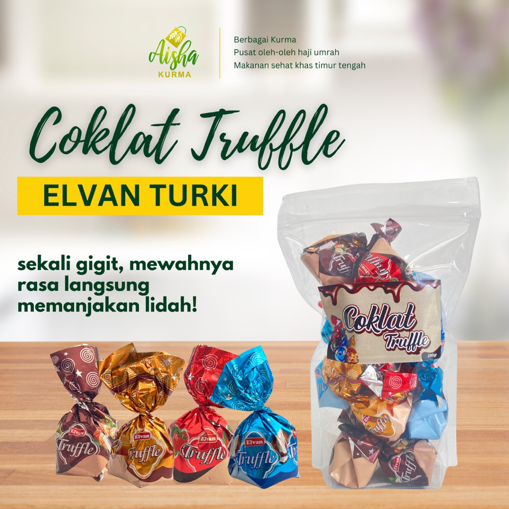 Coklat Truffle Elvan Asli Turki 250 Gram