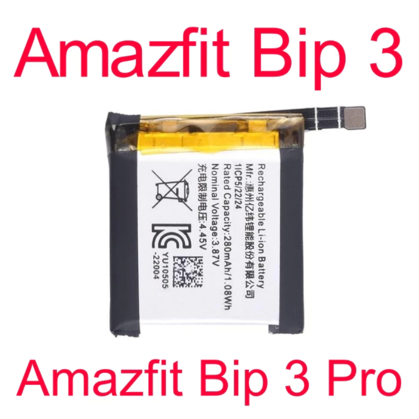 Baterai Amazfit Bip 3 / Amazfit Bip 3 Pro / 280mAh
