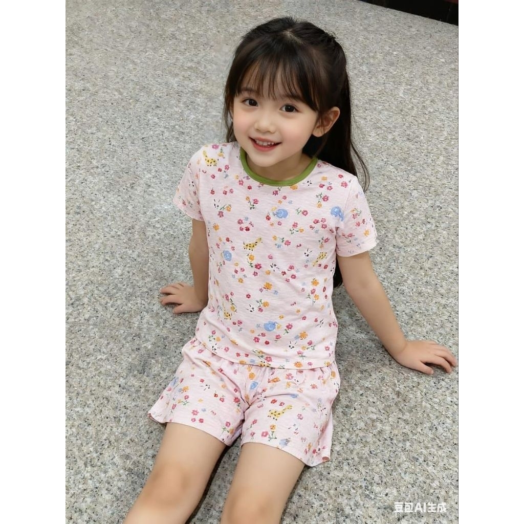 setelan anak perempuan hp baju tidur piyama baju santai size 1 sd 8th