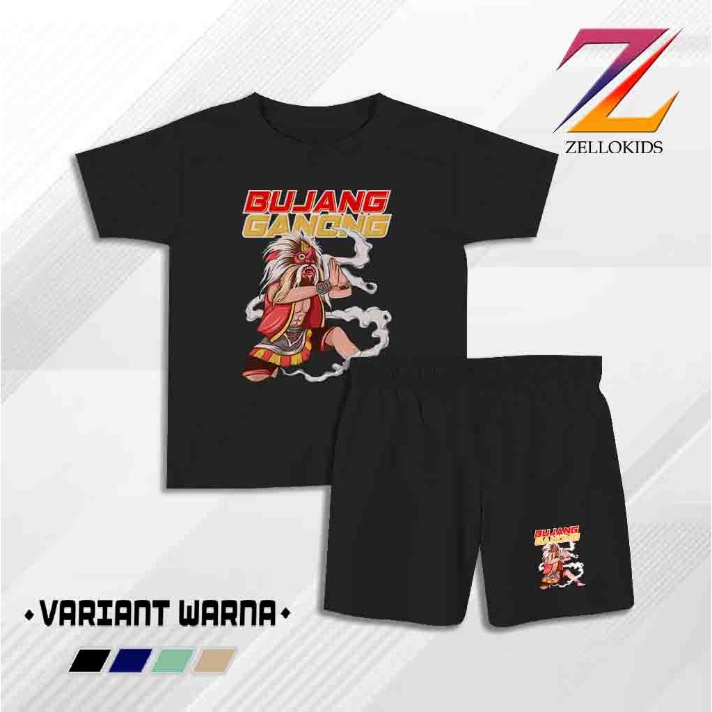 BAJU KAOS ANAK SETELAN VIRAL BUJANG GANONG JARANAN MALANGAN LAKI LAKI DAN PEREMPUAN