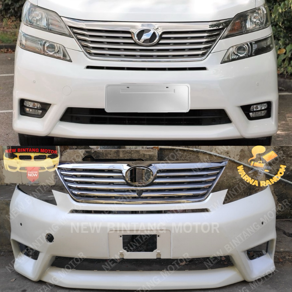 Bumper grill toyota vellfire 2010 2013 original
