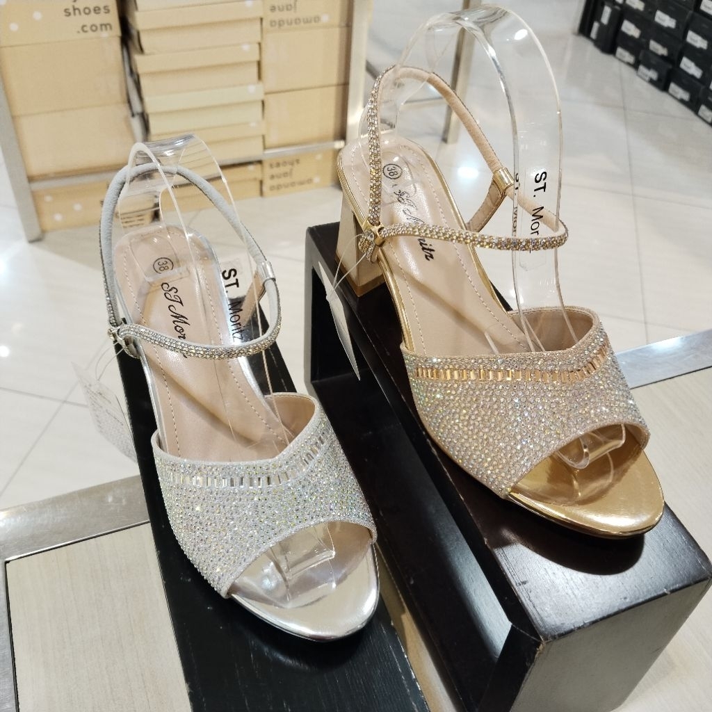 ST MORITZ‼️ sandal tali wanita pesta hak 7cm mewah