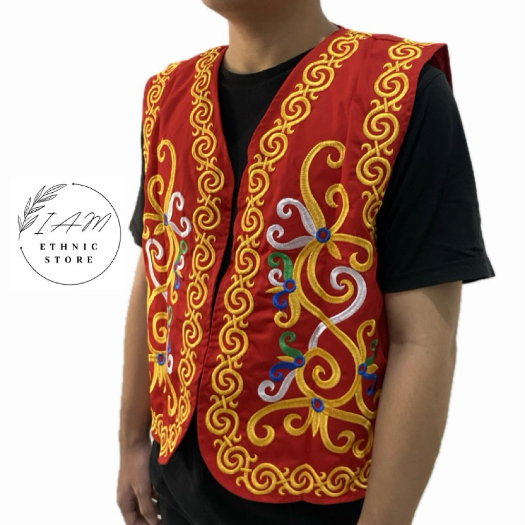 Rompi Bordir Motif Dayak Kalimantan Barat Premium