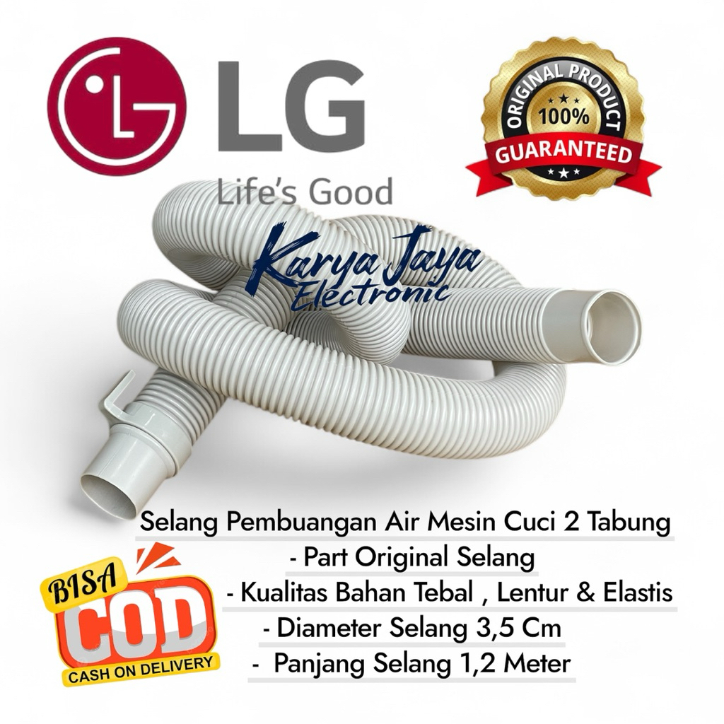 Selang Pembuangan Mesin Cuci LG Original / Selang Mesin cuci LG 2 Tabung