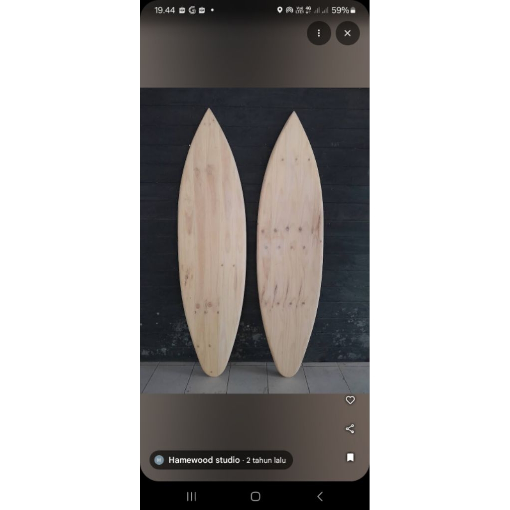 papan surfing polos 200cm, surdboard, dekorasi papan surfing, papan surfing hiasan