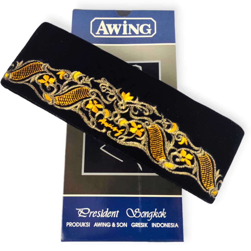 AWING Peci Motif Bordir New Ananta Emas Awing Original