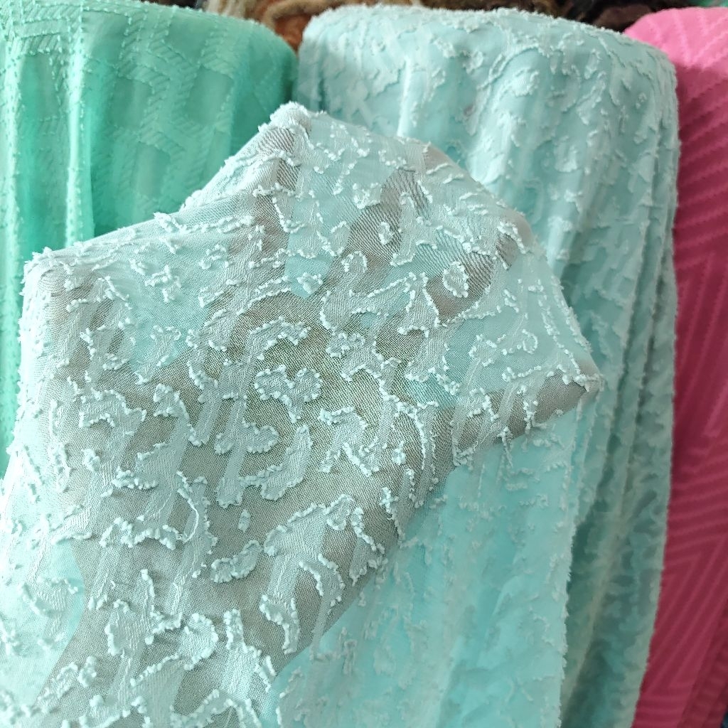 KAIN SIFON URAGIRI PREMIUM WARNA HIJAU MINT - KAIN SIFON RUBIAH PREMIUN  - KAIN SIFON PREMIUM HARGA/