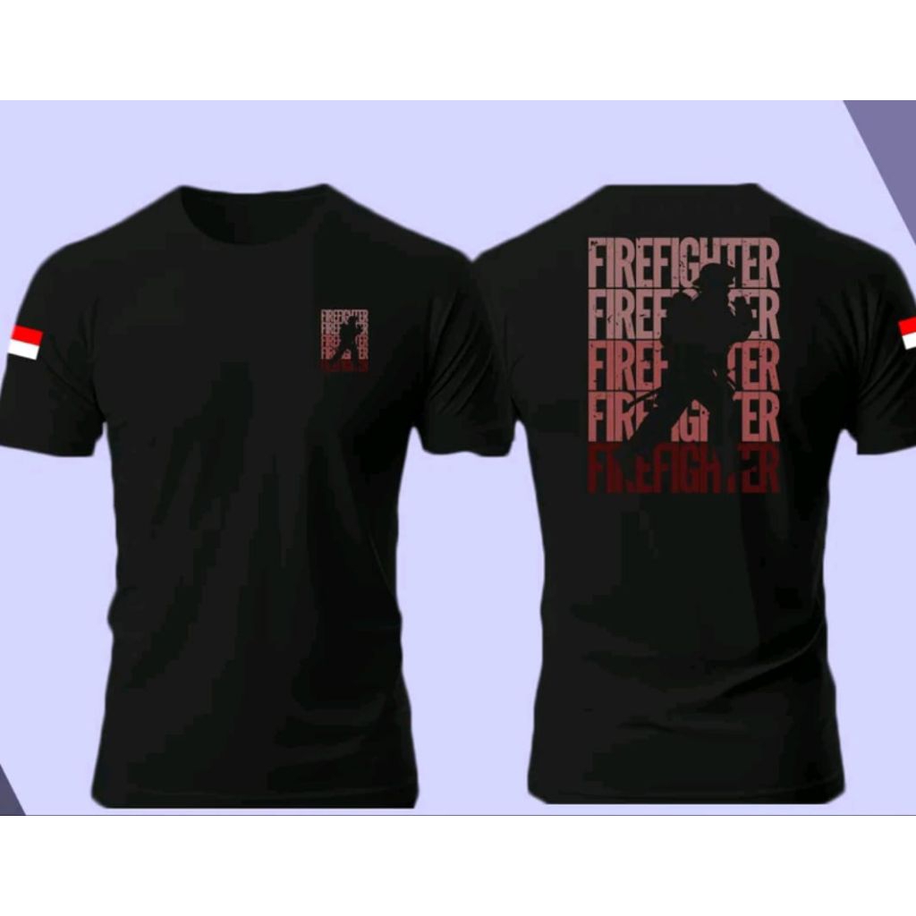 Kaos T-shirt - Fire Fighter new - Kaos Distro unisex