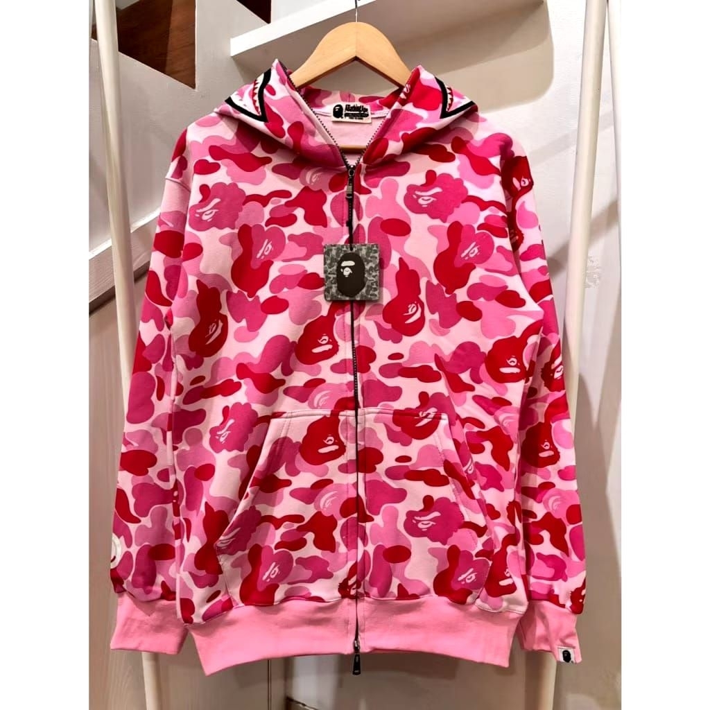 HOODIE ZIPPER BAPE PINKY