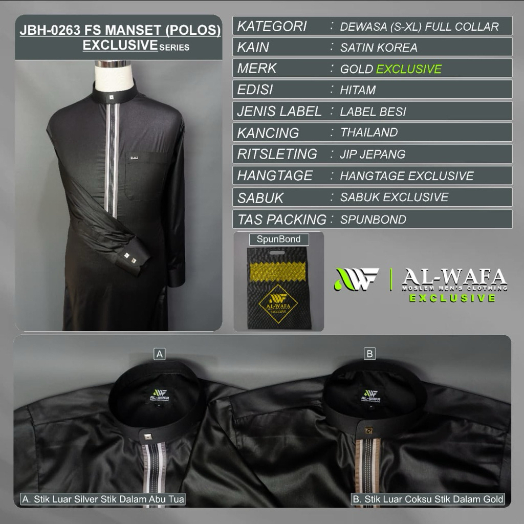 gamis pria al wafa gold