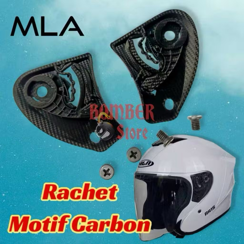 Rachet Helm MLA Phantom, mla St15, Rachet kaca Mla RR15, MLA Kairoz, Dudukan kaca helm Motif karya