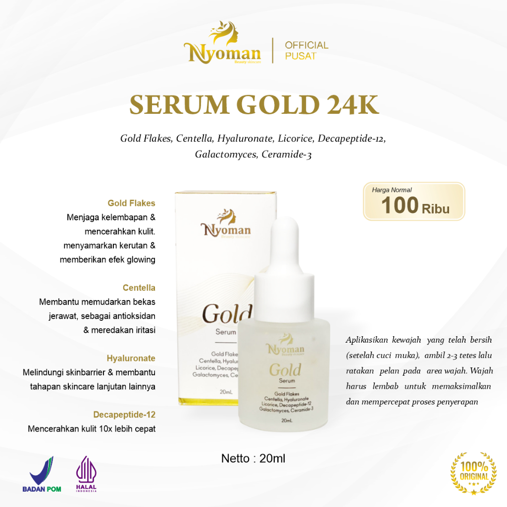 GOLD SERUM 24K || NYOMAN SKINCARE