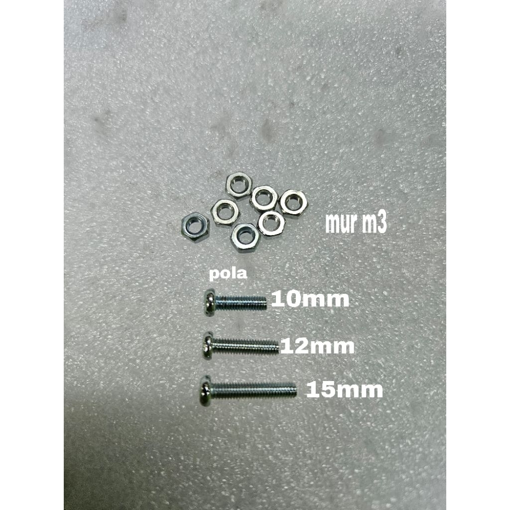 BAUT 3 X 10MM 12MM 15MM MUR M3 baut spicon baut terminal