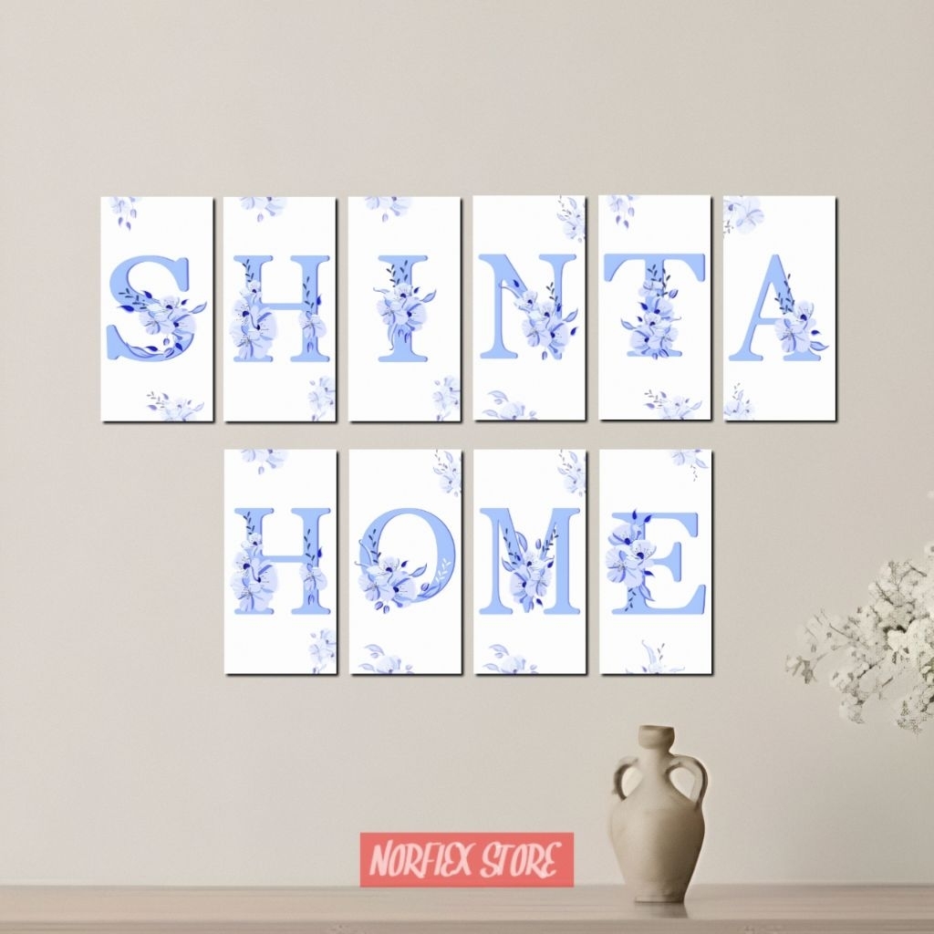 Poster dinding huruf abjad aesthetic Hiasan kamar cewek Pajangan Wall decor