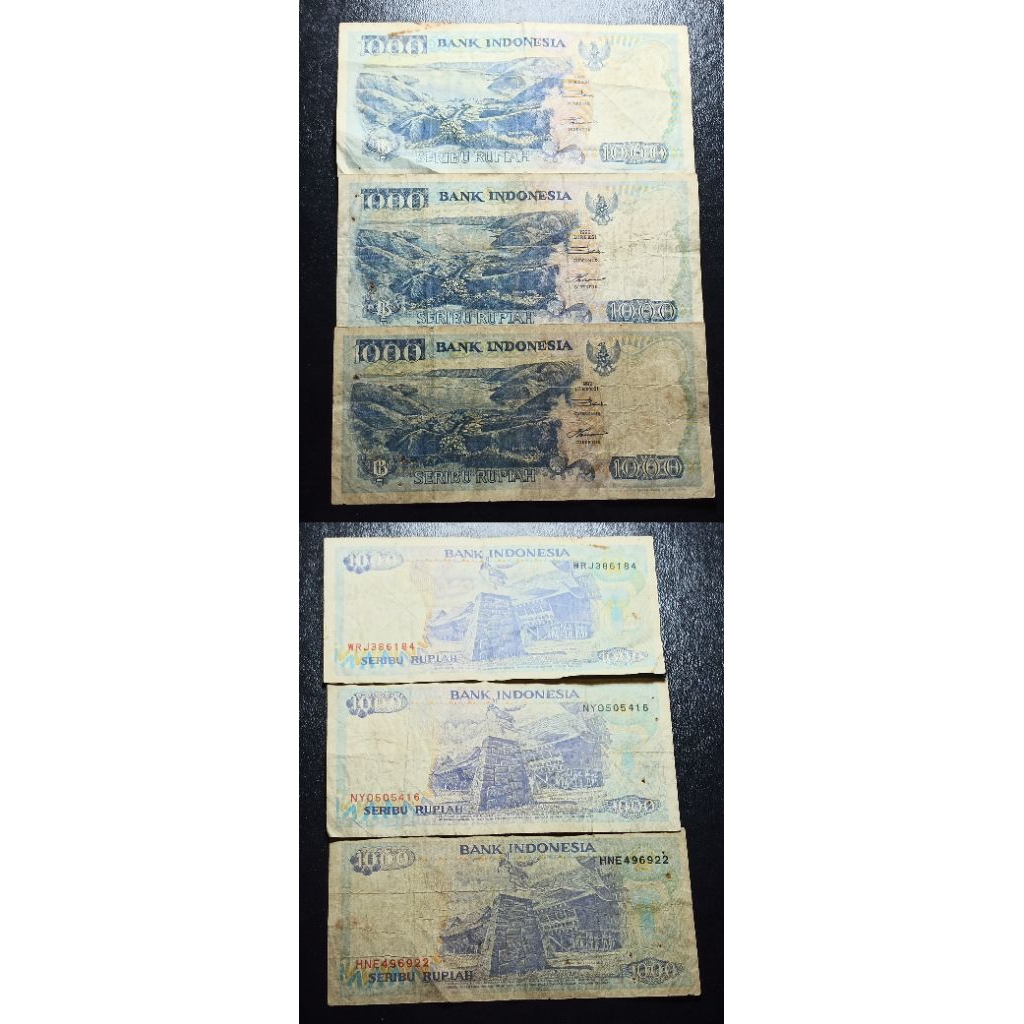 uang kuno Indonesia 1000 rp tahun 1992 p1970