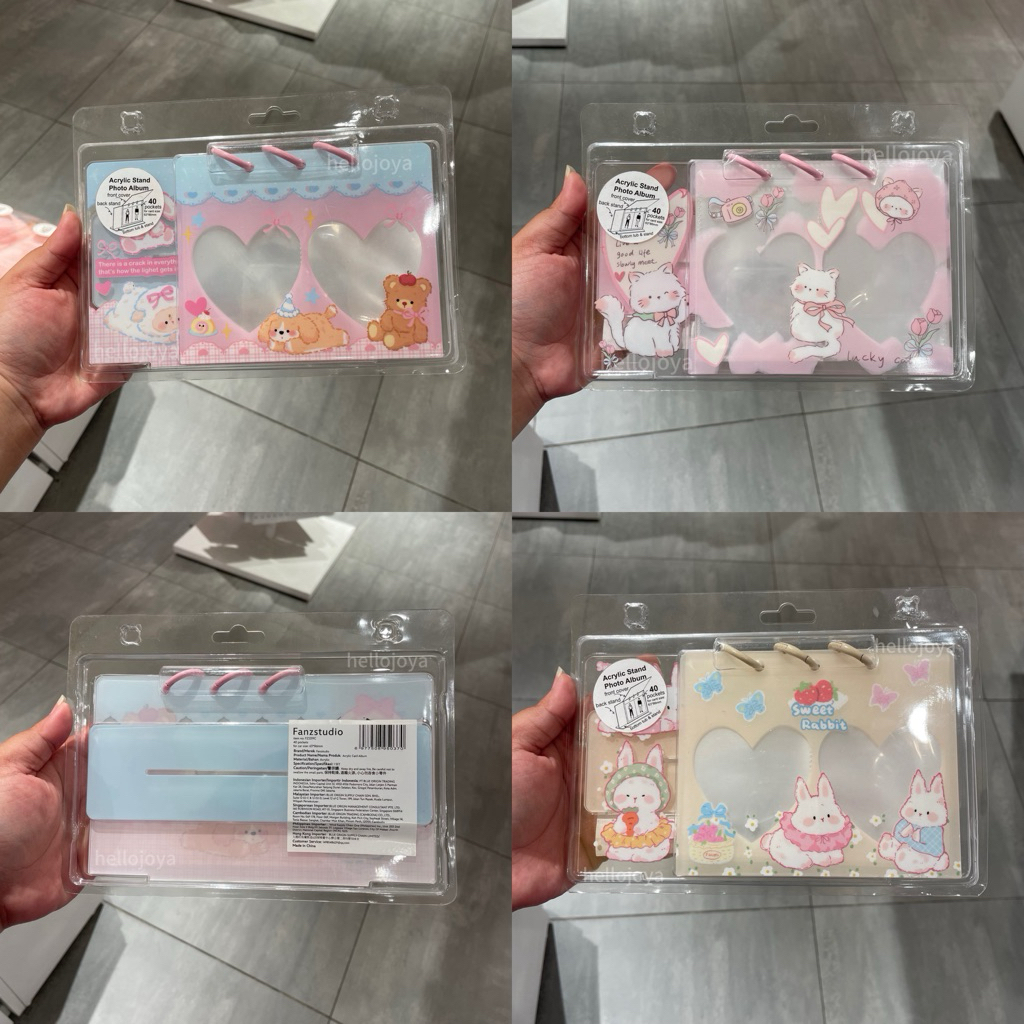 [ready stock] acrylic standing card holder photocard kpop acrylic card album fanzstudio
