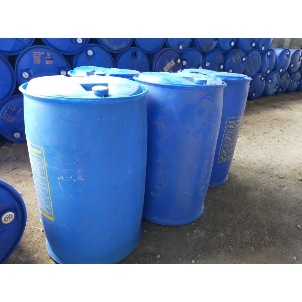 drum plastik 220liter tk bahan tebal HDPE tahan. banting untuk tandon air dan drum apung