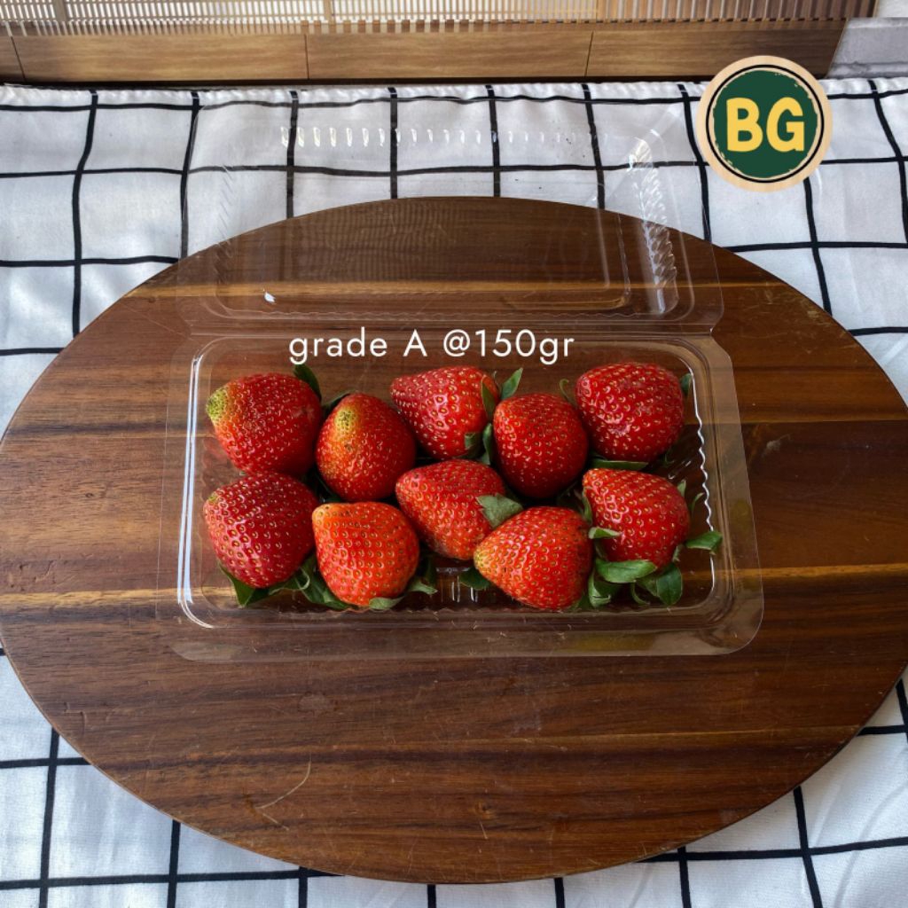 Strawberry Grade A 150,strawberi,stroberi segar,fresh,harga murah,grosir